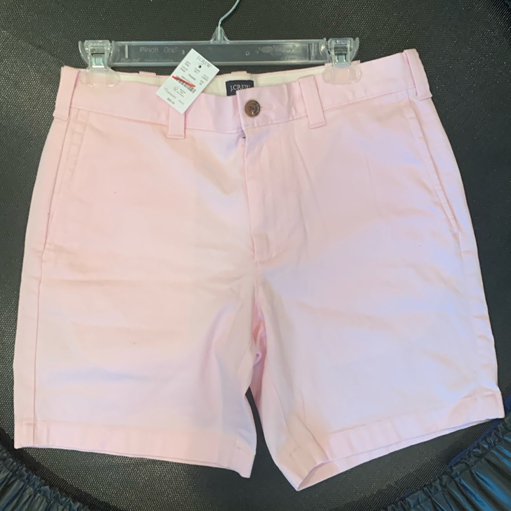 NWT JCREW mens shorts light pink size 30 7” inseam